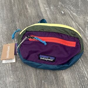 Patagonia Colorful Waist Bag with Purple and Green